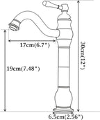 Bathroom Basin Mixer Faucet Pure Copper Handle Single