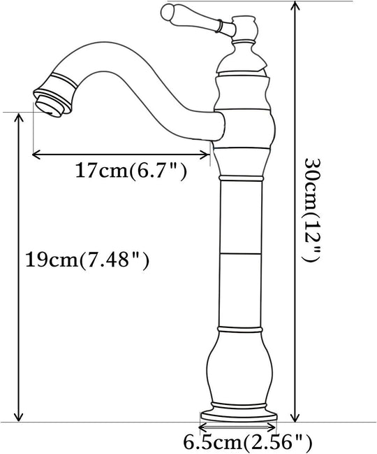 Bathroom Basin Mixer Faucet Pure Copper Handle Single