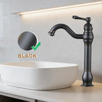Bathroom Basin Mixer Faucet Pure Copper Handle Single