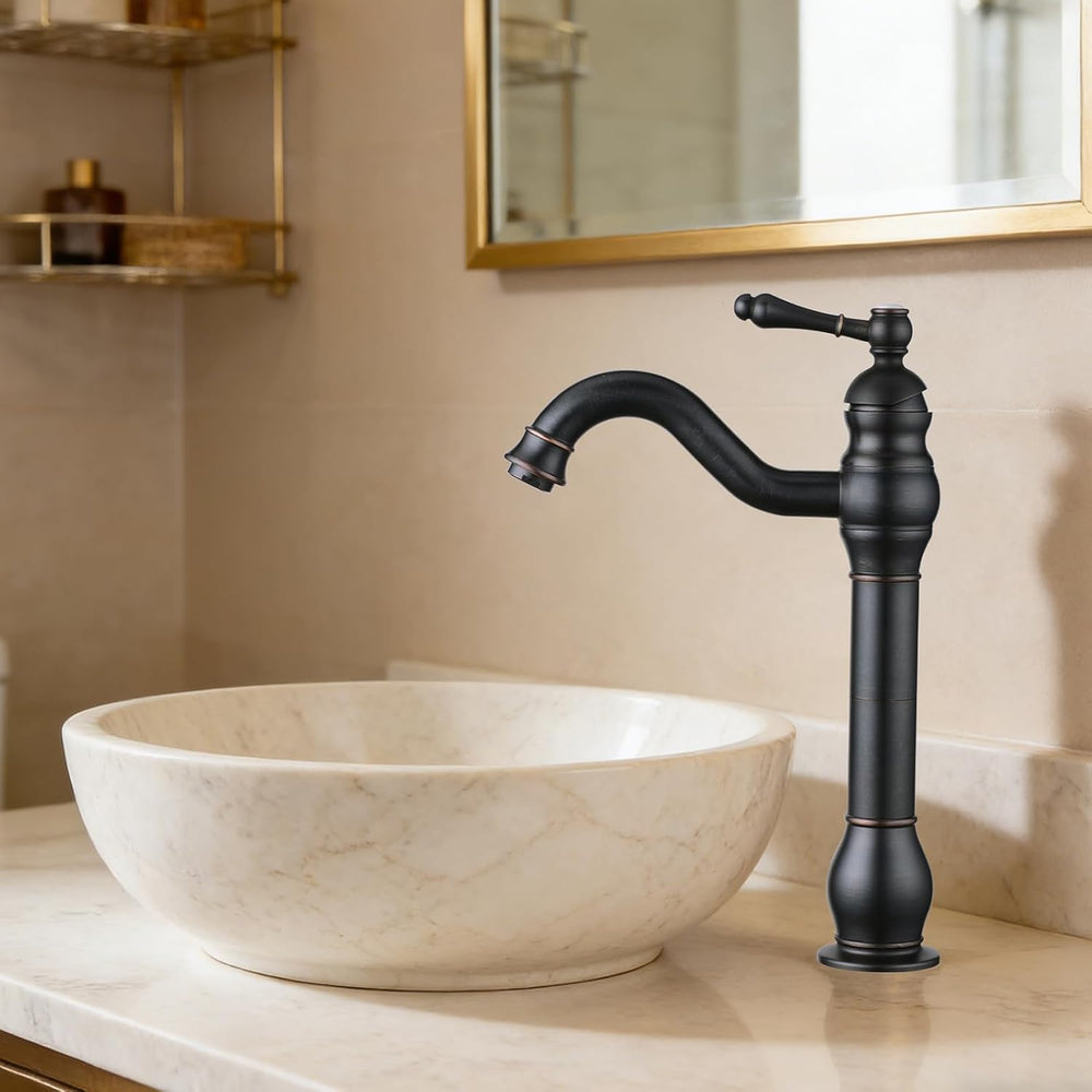 Bathroom Basin Mixer Faucet Pure Copper Handle Single