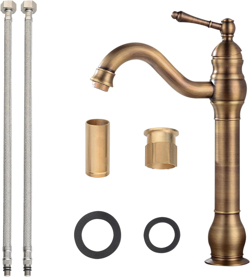 Bathroom Basin Mixer Faucet Pure Copper Handle Single