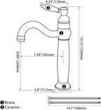 Bathroom Basin Mixer Tap Mono High Rise