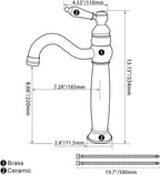 Bathroom Basin Mixer Tap Mono High Rise