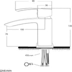 Bathroom Basin Sink Mixer Taps with Waterfall Spout