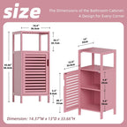 Bathroom Cabinet Bamboo Floor Free Standing 4 Tier