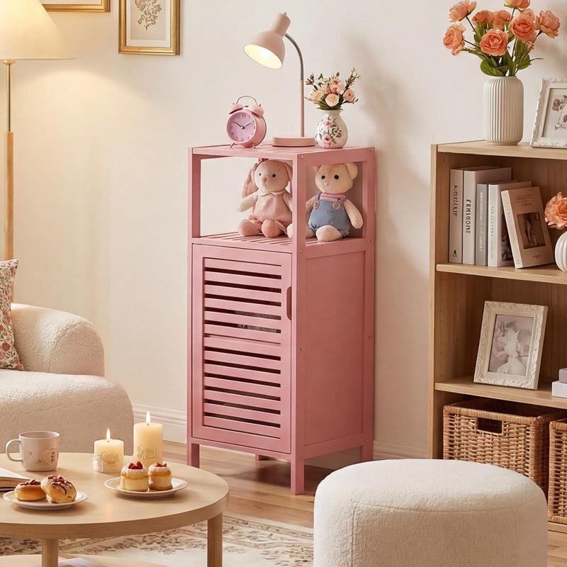 Bathroom Cabinet Bamboo Floor Free Standing 4 Tier