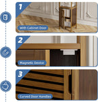 Bathroom Cabinet Bamboo Floor Free Standing 4 Tier