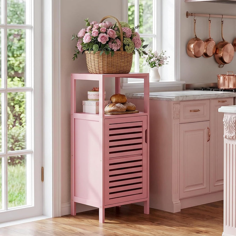 Bathroom Cabinet Bamboo Floor Free Standing 4 Tier