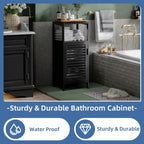 Bathroom Cabinet Bamboo Floor Free Standing 4 Tier