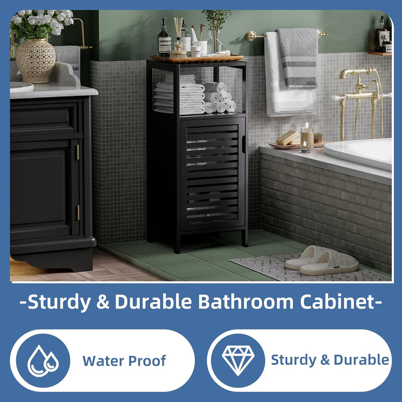 Bathroom Cabinet Bamboo Floor Free Standing 4 Tier