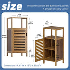 Bathroom Cabinet Bamboo Floor Free Standing 4 Tier