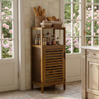 Bathroom Cabinet Bamboo Floor Free Standing 4 Tier