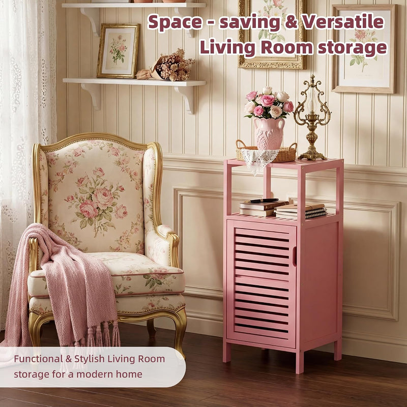 Bathroom Cabinet Bamboo Floor Free Standing 4 Tier