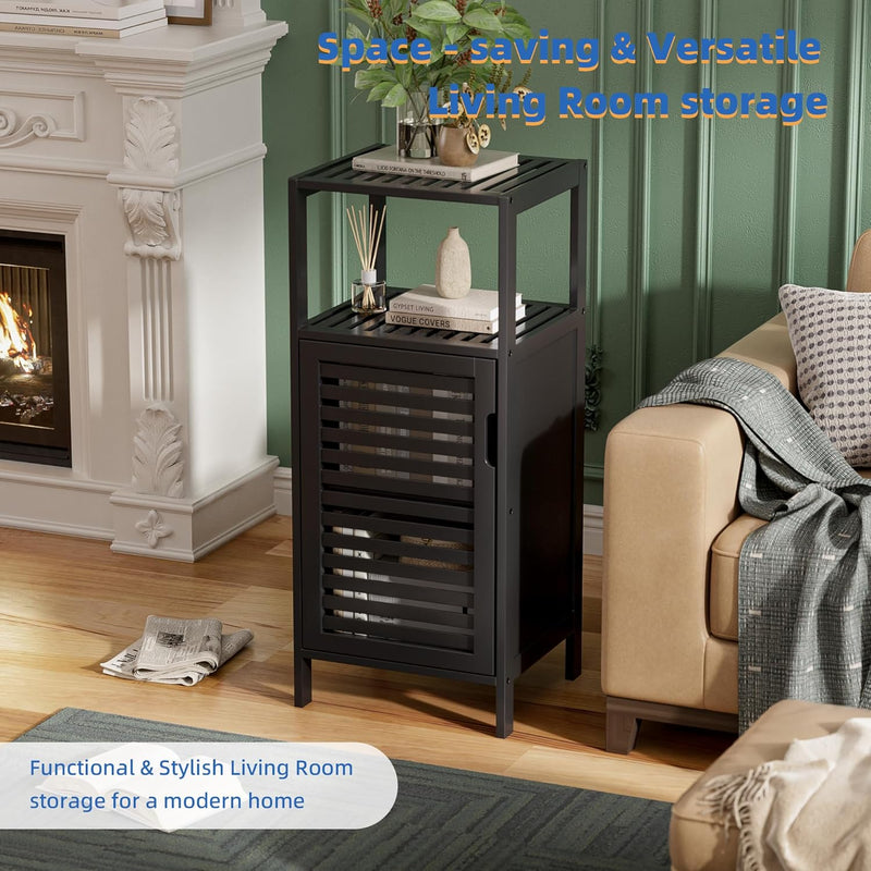 Bathroom Cabinet Bamboo Floor Free Standing 4 Tier