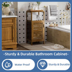 Bathroom Cabinet Bamboo Floor Free Standing 4 Tier