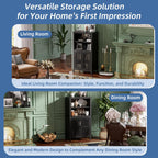 Bathroom Cabinet Bamboo Side Storage Organiser with 2
