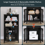 Bathroom Cabinet Bamboo Side Storage Organiser with 2
