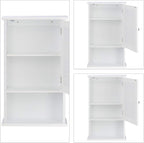 Bathroom Cabinet Free Standing Wooden Storage 3 Shelves