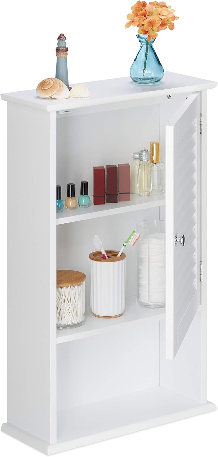 Bathroom Cabinet Free Standing Wooden Storage 3 Shelves