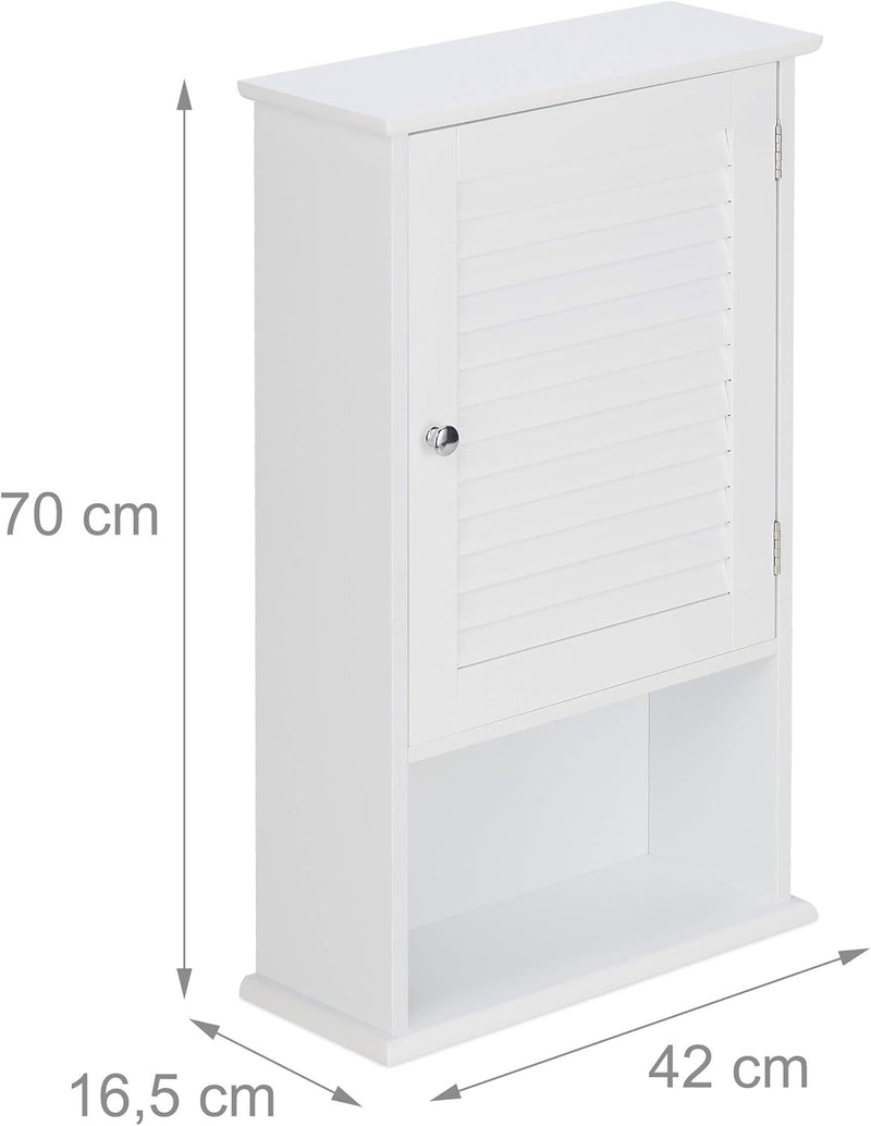 Bathroom Cabinet Free Standing Wooden Storage 3 Shelves