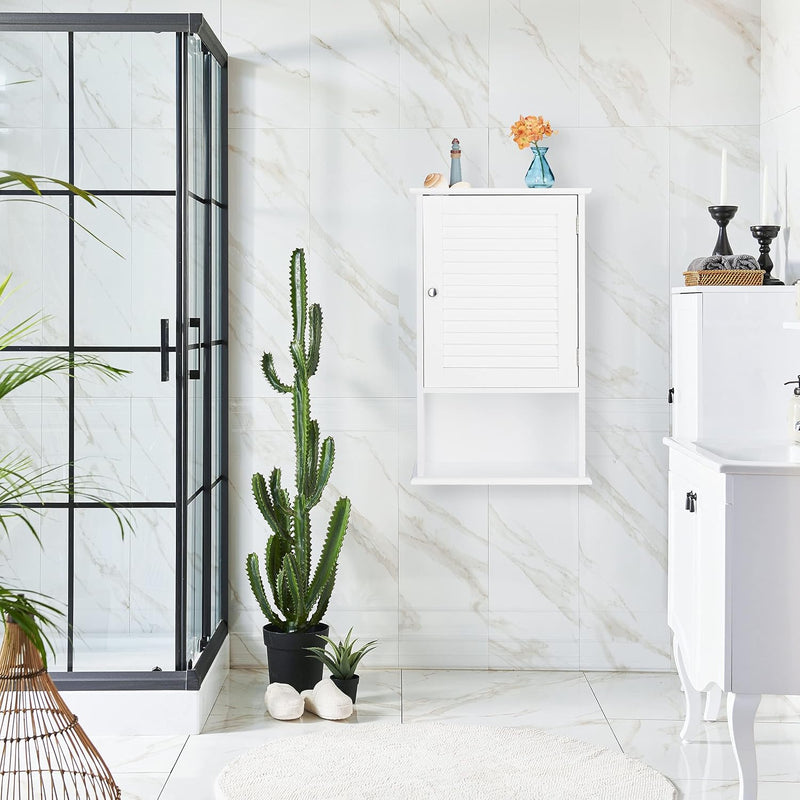 Bathroom Cabinet Free Standing Wooden Storage 3 Shelves