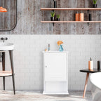 Bathroom Cabinet Free Standing Wooden Storage 3 Shelves