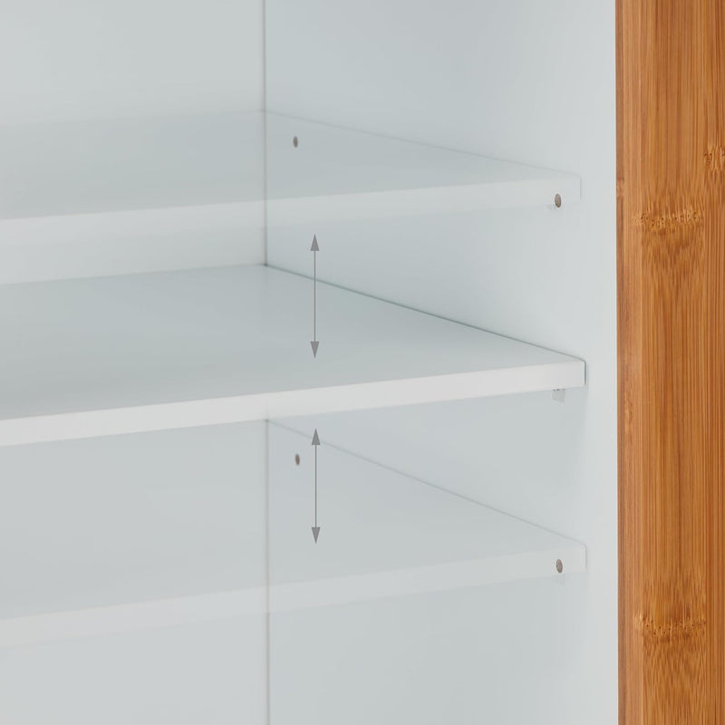 Bathroom Cabinet Hwd: 190x40x30CM 6 Compartments MDF