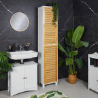 Bathroom Cabinet Hwd: 190x40x30CM 6 Compartments MDF