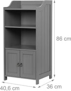 Bathroom Cabinet Hxwxd: 86x40.5x36CM 4 Shelves 2