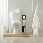 Bathroom Cabinet Toilet Roll Holder Free-Standing Wooden Storage