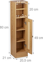 Bathroom Cabinet Toilet Roll Holder Free-Standing Wooden Storage