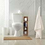 Bathroom Cabinet Toilet Roll Holder Free-Standing Wooden Storage