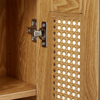 Bathroom Cabinet Toilet Roll Holder Free-Standing Wooden Storage
