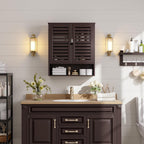 Bathroom Cabinet Wall Mounted Bamboo Over-The-Toilet Storage
