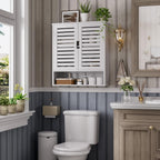 Bathroom Cabinet Wall Mounted Bamboo Over-The-Toilet Storage