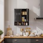 Bathroom Cabinet Wall Mounted Bamboo Over-The-Toilet Storage