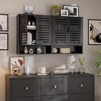 Bathroom Cabinet Wall Mounted Bamboo Over-The-Toilet Storage