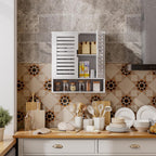 Bathroom Cabinet Wall Mounted Bamboo Over-The-Toilet Storage