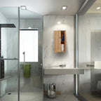 Bathroom Cabinet Wall Mounted Wooden Bamboo Storage Cupboard
