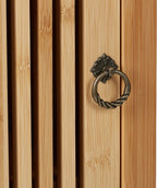 Bathroom Cabinet Wall Mounted Wooden Bamboo Storage Cupboard