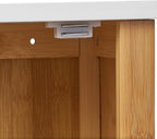 Bathroom Cabinet Wall Mounted Wooden Bamboo Storage Cupboard