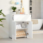 Bathroom Cabinet with Drawer Double Door Wardrobe Adjustable