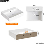 Bathroom Ceramic Wash Basin Sink Countertop Or Wall
