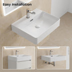 Bathroom Ceramic Wash Basin Sink Countertop Or Wall