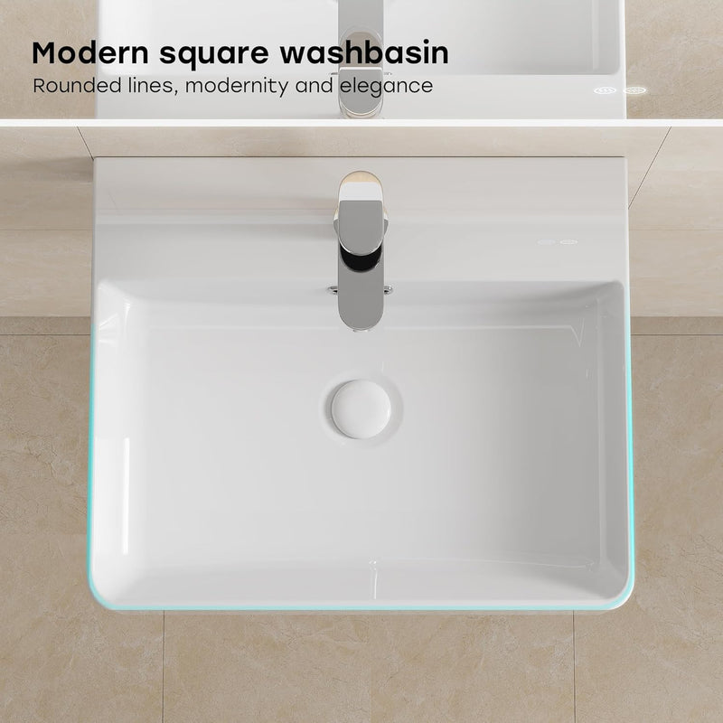 Bathroom Ceramic Wash Basin Sink Countertop Or Wall