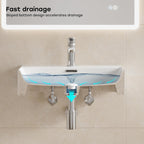 Bathroom Ceramic Wash Basin Sink Countertop Or Wall