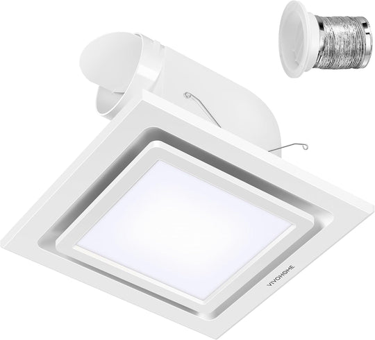 Bathroom Extractor Fan with Light 280m³ H 300MM