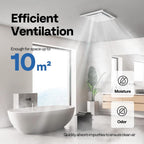 Bathroom Extractor Fan with Light 280m³ H 300MM