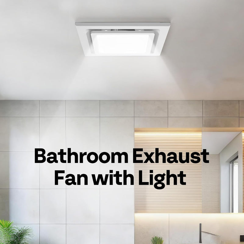 Bathroom Extractor Fan with Light 280m³ H 300MM