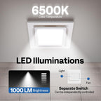 Bathroom Extractor Fan with Light 280m³ H 300MM